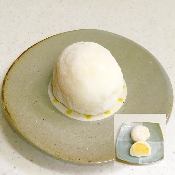 切餅とさつまいも餡で簡単!いも大福